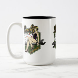 Caneca De Café Em Dois Tons Pinup Girl Coffee Mug