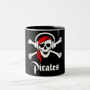 Caneca De Café Em Dois Tons Piratas da música