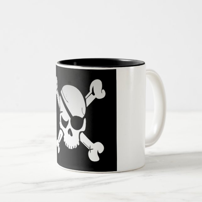 Caneca De Café Em Dois Tons Piratas de Mug (Frente Esquerda)
