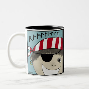 Caneca De Café Em Dois Tons Pirate Boy Rrrrrr