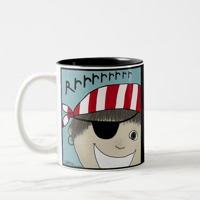 Caneca De Café Em Dois Tons Pirate Boy Rrrrrr (Esquerda)