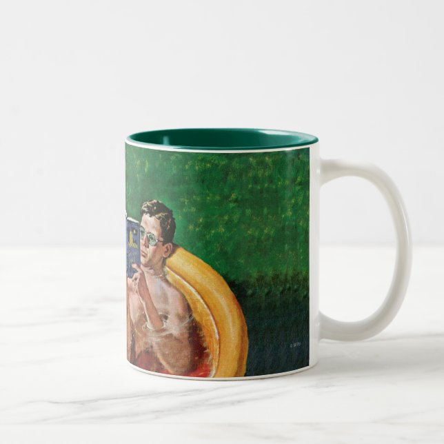 Caneca De Café Em Dois Tons Piscina vadeando (Direita)