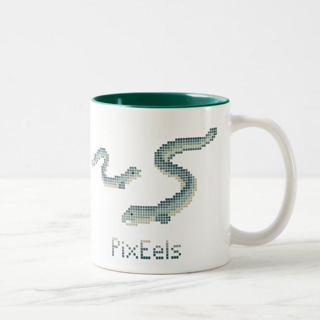 Caneca De Café Em Dois Tons PixEels Mug (Direita)