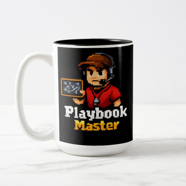 Caneca De Café Em Dois Tons Pixel Playbook Master (Esquerda)
