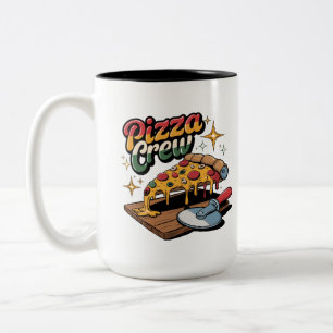 Caneca De Café Em Dois Tons Pizza Crew
