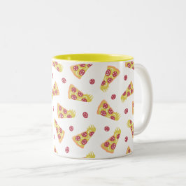 Caneca De Café Em Dois Tons Pizzas