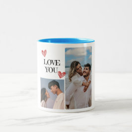 Caneca De Café Em Dois Tons "Placa de Dia de os namorados Luxuosa"
