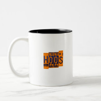 Caneca De Café Em Dois Tons placa de licença UVA hoos