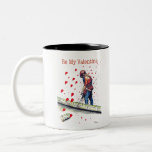 Caneca De Café Em Dois Tons Placa de Namorados do cirurgião Árvore Arborist