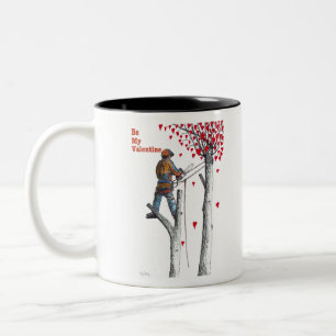 Caneca De Café Em Dois Tons Placa de Namorados do cirurgião Árvore Arborist