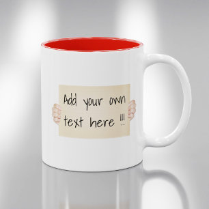 Caneca De Café Em Dois Tons Placa de protesto - Modelo Coffee Mug