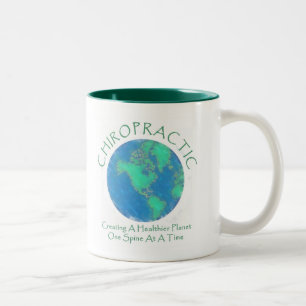 Caneca De Café Em Dois Tons Planeta mais saudável Chiro