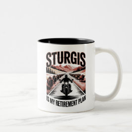 Caneca De Café Em Dois Tons Plano de Aposentadoria de Motocicletas Sturgis