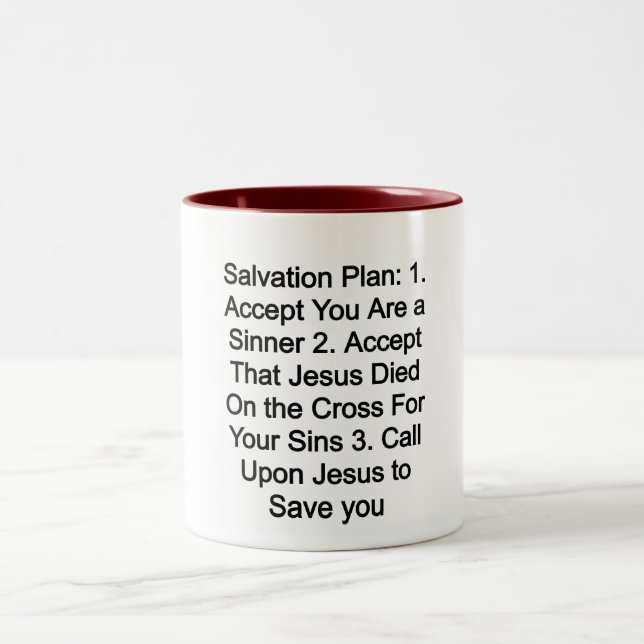 Caneca De Café Em Dois Tons Plano de salvação (Centro)