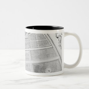 Caneca De Café Em Dois Tons Plano do jardim real