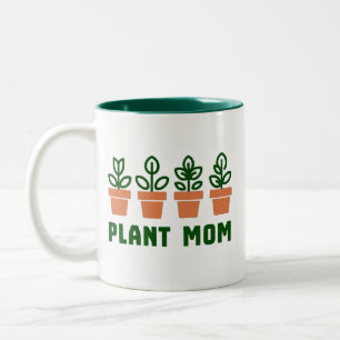 Caneca De Café Em Dois Tons Planta mãe