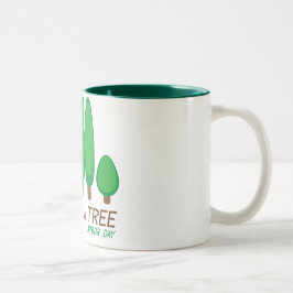 Caneca De Café Em Dois Tons Plante uma árvore - dia de mandril
