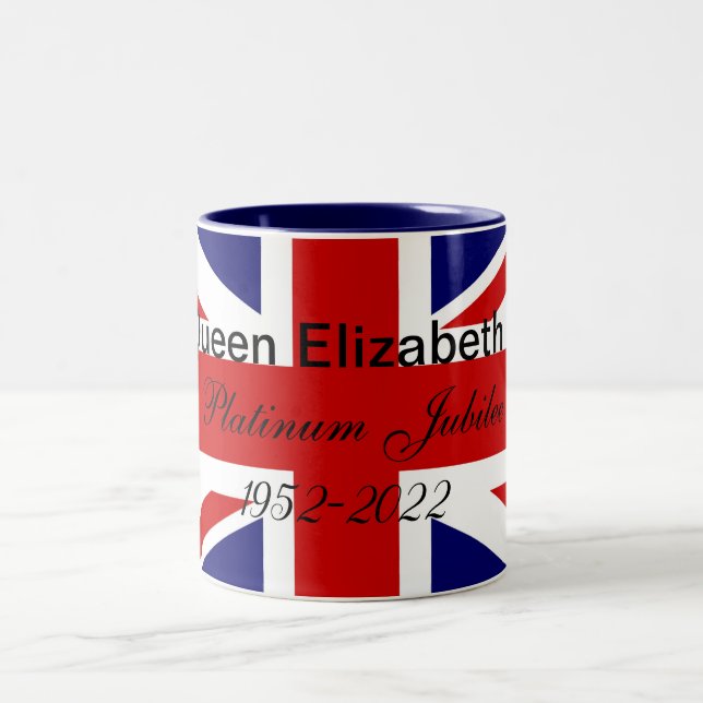 Caneca De Café Em Dois Tons Platinum Jubilee.  (Centro)
