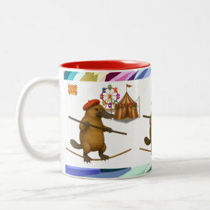 Caneca De Café Em Dois Tons Plato ornitorrinco equilibrista