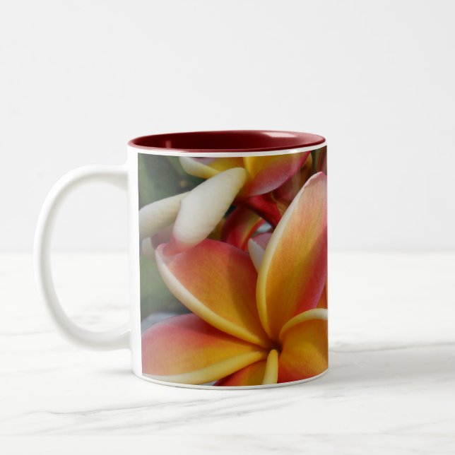 Caneca De Café Em Dois Tons plumeria (Esquerda)