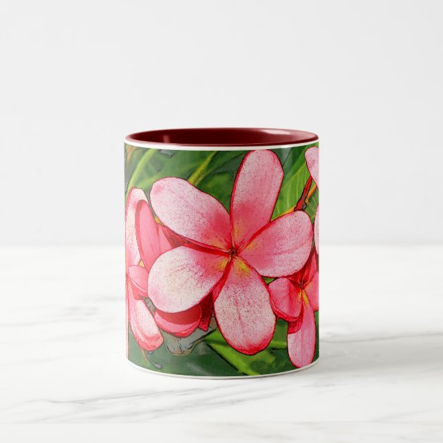 Caneca De Café Em Dois Tons Plumeria (Centro)