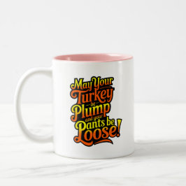 Caneca De Café Em Dois Tons Plump Turkey, Cartoon Diva Turkey, Mug