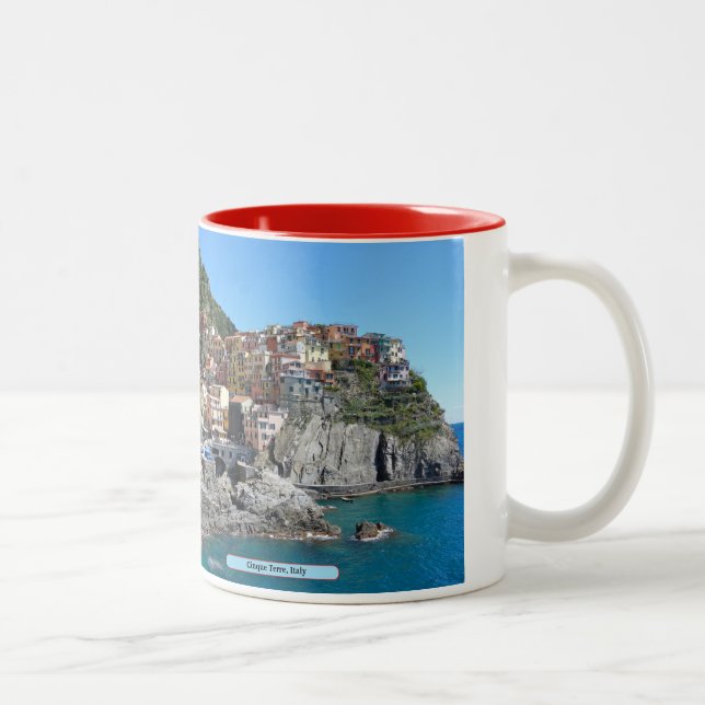 Caneca De Café Em Dois Tons Pó branco clássico 11 oz (Direita)