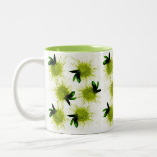 Caneca De Café Em Dois Tons Pó de matcha Mug