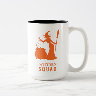 Caneca De Café Em Dois Tons Poção de Sapo de Aranha de Bruxa Assustadora Festa