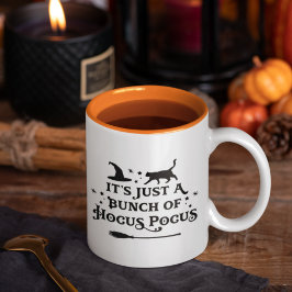 Caneca De Café Em Dois Tons Pocilgas Divertidas Gato Preto Feitiçaria Hallowee