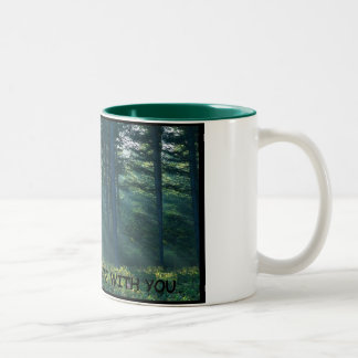 Caneca De Café Em Dois Tons pode a floresta ser com você - paródia