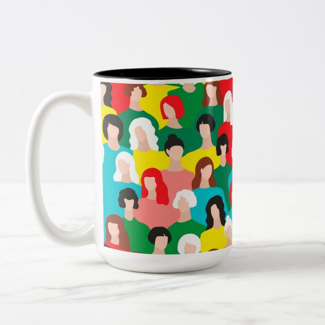 Caneca De Café Em Dois Tons Poder das raparigas (Esquerda)