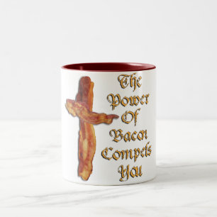 Caneca De Café Em Dois Tons Poder do bacon