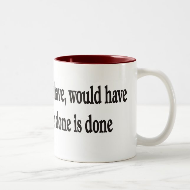 Caneca De Café Em Dois Tons Podia ter, deve ter, OH (Direita)