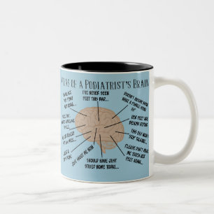 Caneca De Café Em Dois Tons Podiatra Engraçado Pensa Mugs