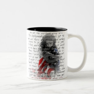 Caneca De Café Em Dois Tons Poema da esposa do exército