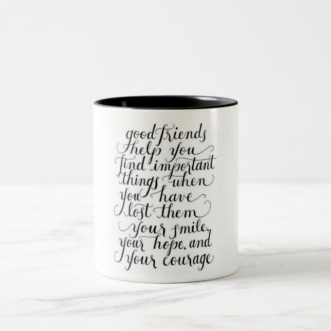 CANECA DE CAFÉ EM DOIS TONS ***POEMA DE AMIZADE*** (Centro)