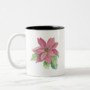 Caneca De Café Em Dois Tons poinsettia