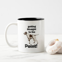Caneca De Café Em Dois Tons Pointer Inglês Indo Direto ao Ponto