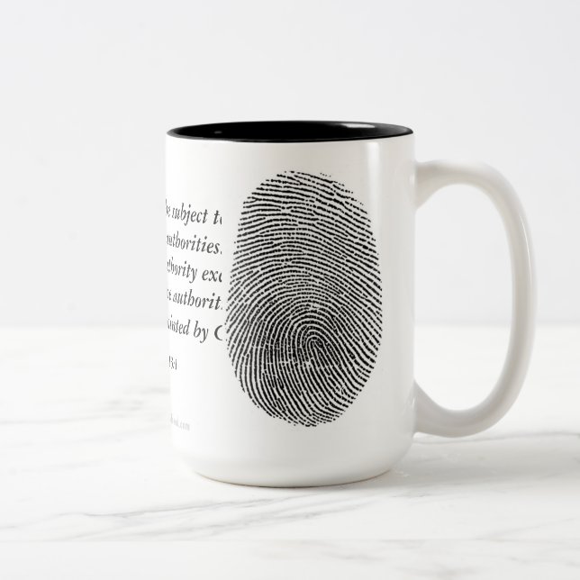 Caneca De Café Em Dois Tons Polícia (Direita)