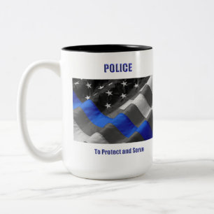 Caneca De Café Em Dois Tons Polícia