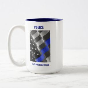 Caneca De Café Em Dois Tons Polícia