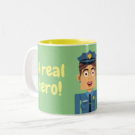 Caneca De Café Em Dois Tons Policia
