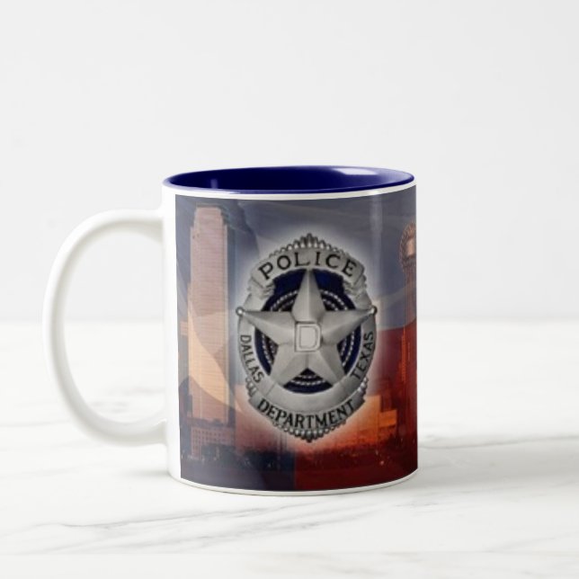 Caneca De Café Em Dois Tons Polícia de Dallas (Esquerda)