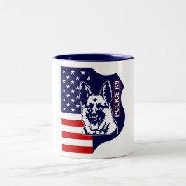 Caneca De Café Em Dois Tons Polícia norte-americana Café Mug