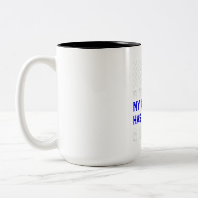 Caneca De Café Em Dois Tons Policial de Mulheres Avós Meu neto Dotado (Esquerda)