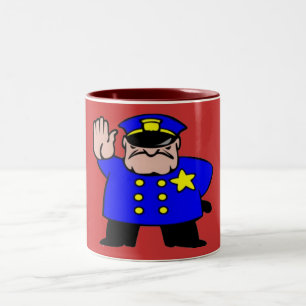 Caneca De Café Em Dois Tons Policial - Dia de os pais