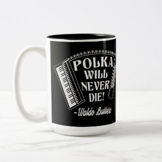 Caneca De Café Em Dois Tons Polka jamais morrerá com os ventiladores de Dresde