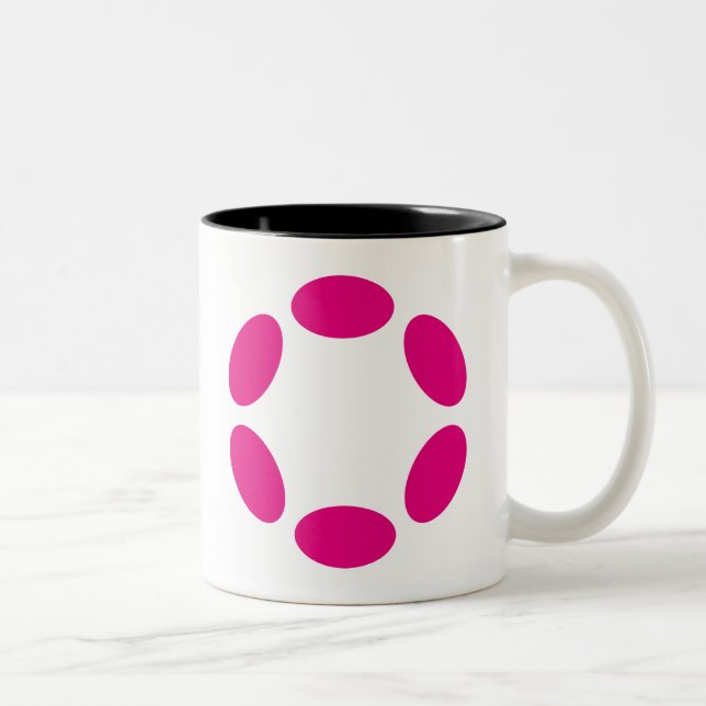 Caneca De Café Em Dois Tons Polkadot (Direita)