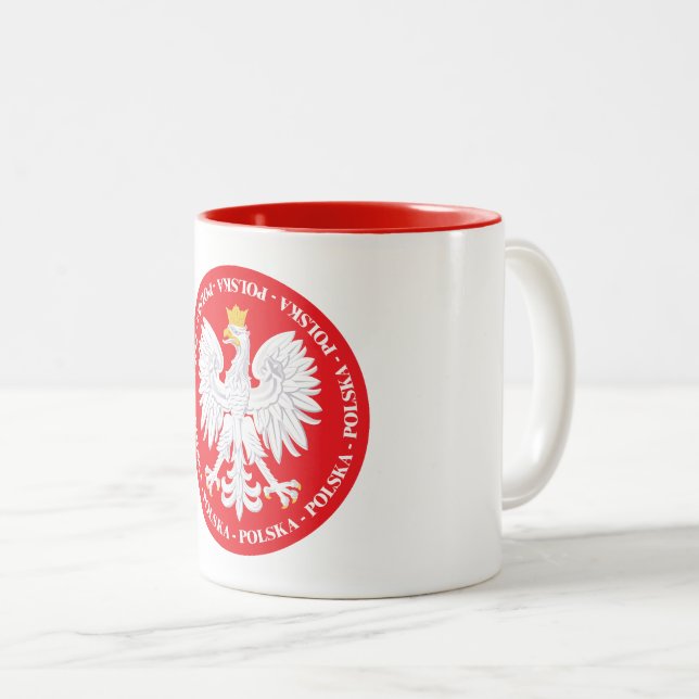 Caneca De Café Em Dois Tons Polska 4 (Frente Esquerda)